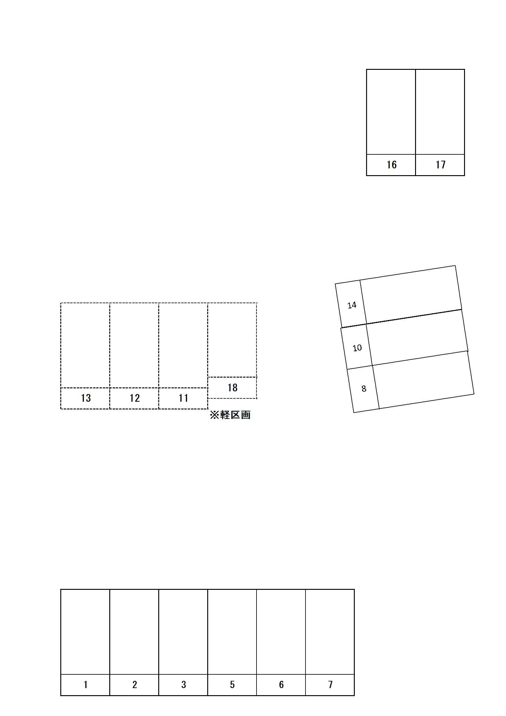 清水駐車場の駐車配置図
