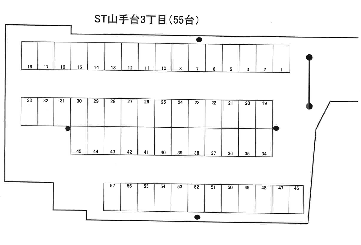 KF-Park ST山手台3丁目の駐車配置図