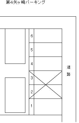 第4矢ヶ崎パーキングの駐車配置図