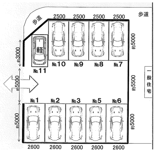 さつきパーキングの駐車配置図