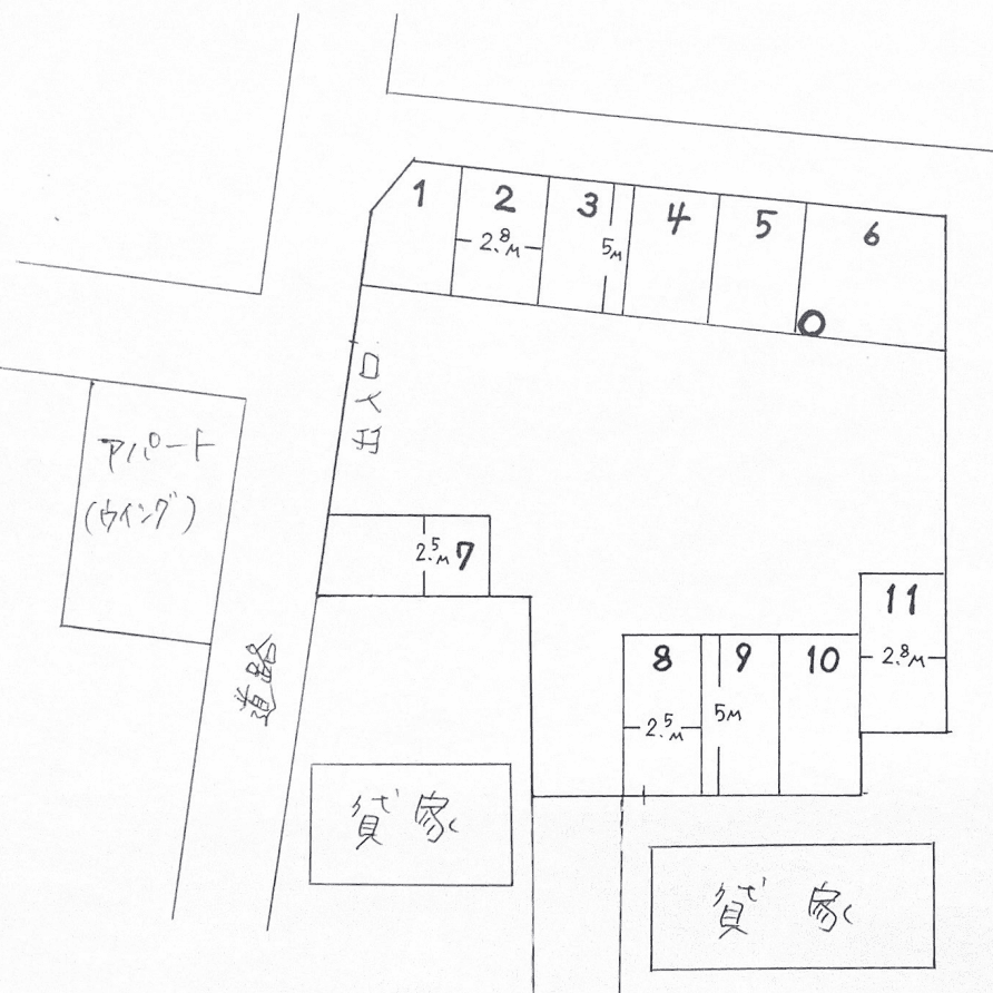 羽村駐車場の駐車配置図