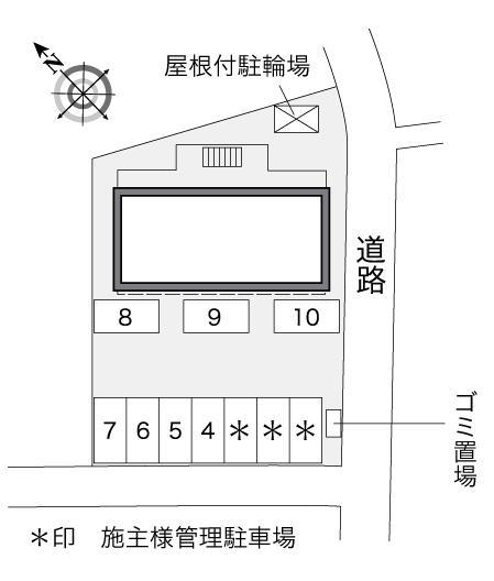 ピーチハウス(27438)の駐車配置図