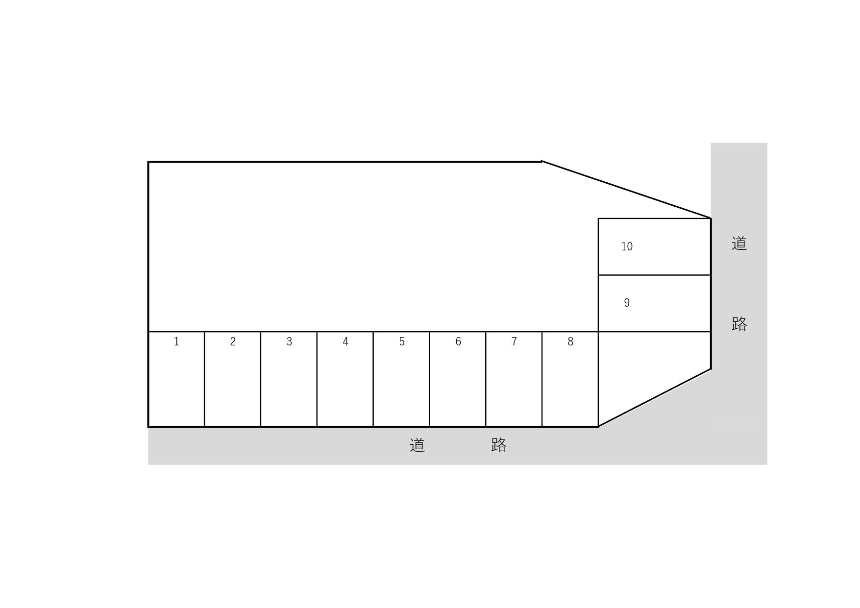 新里・赤坂駐車場の駐車配置図