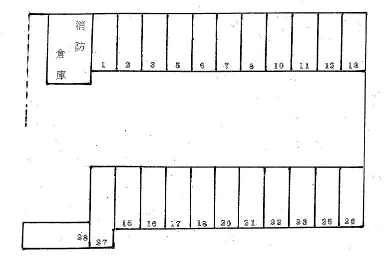 西川島駐車場の駐車配置図