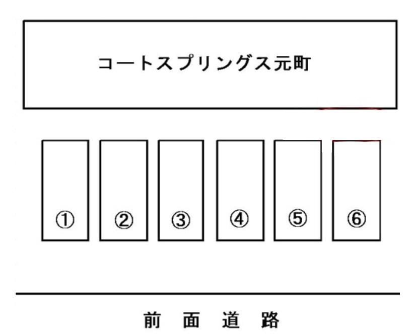 コートスプリングス元町の駐車配置図