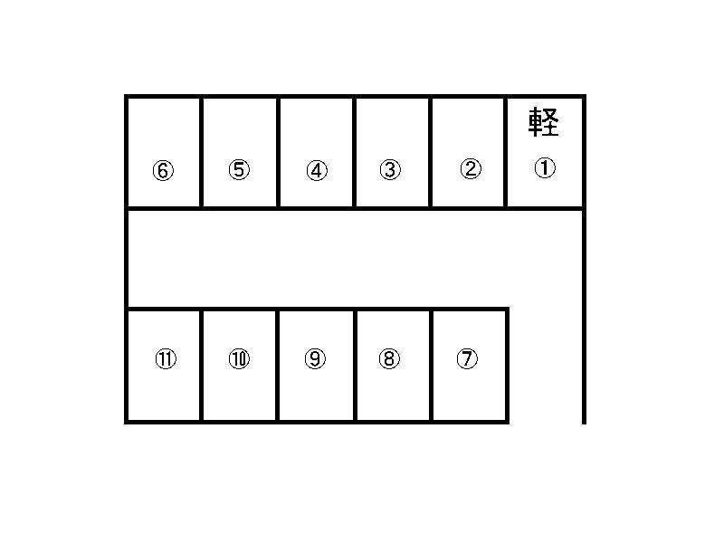 オート・スクウェアー吉野Ⅴの駐車配置図