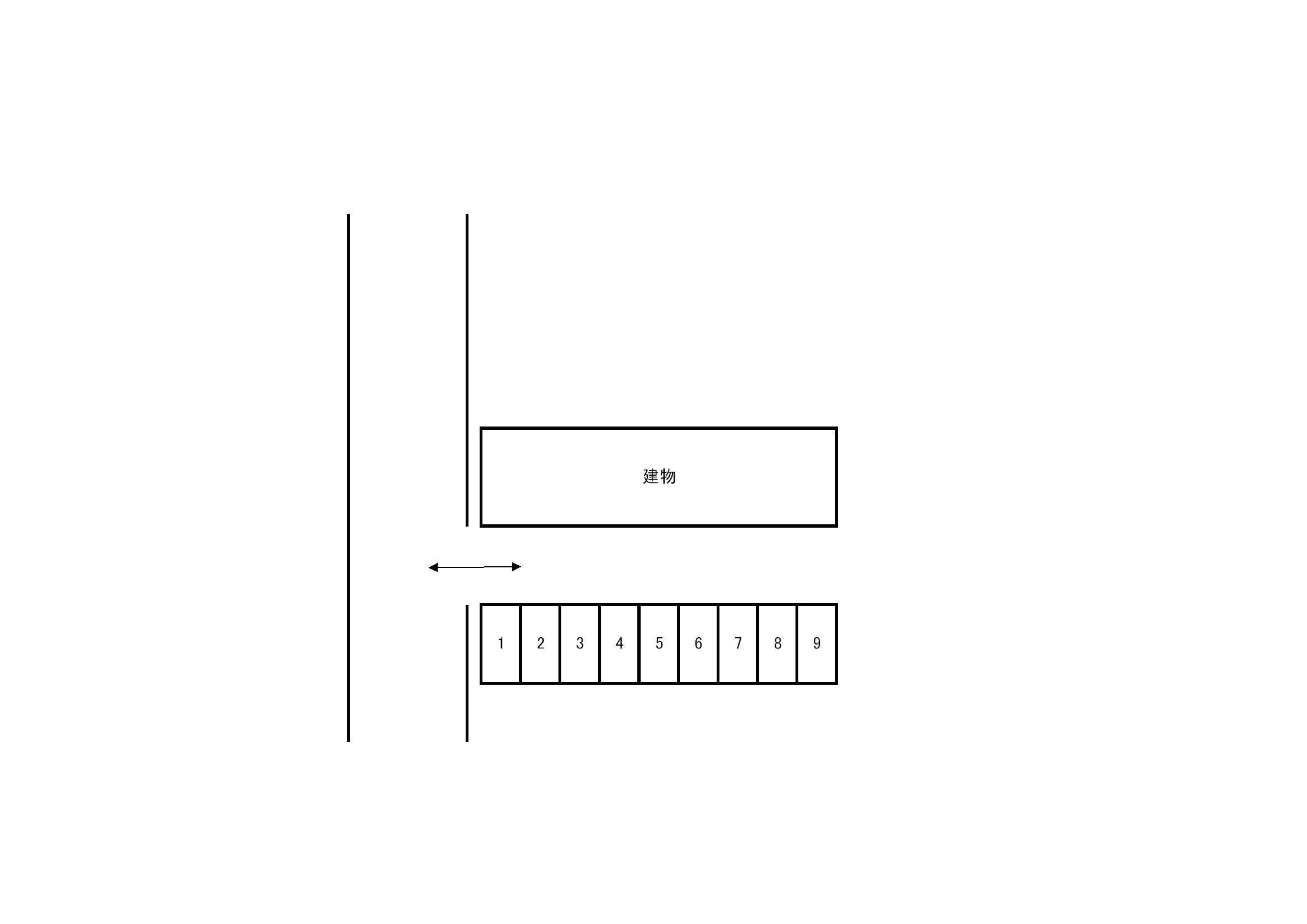 リバッツァ駐車場の駐車配置図