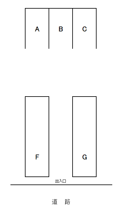中沢第2駐車場の駐車配置図