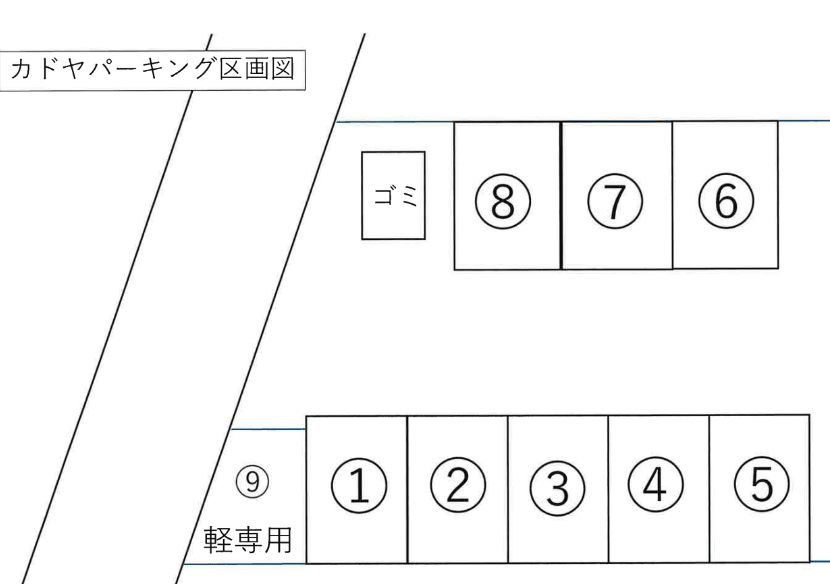 カドヤパーキングの駐車配置図