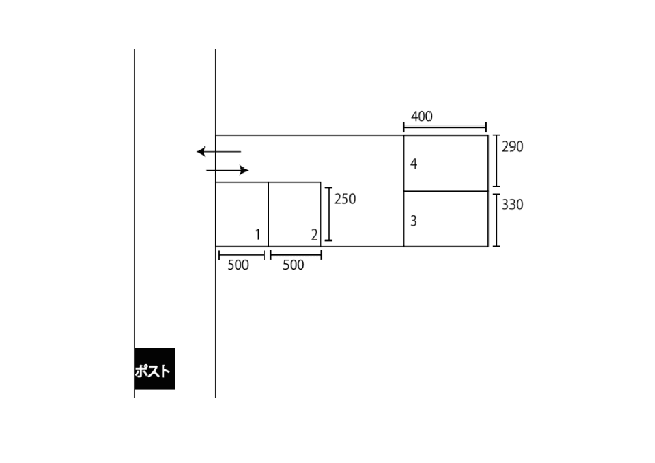 黒磯駐車場1の駐車配置図