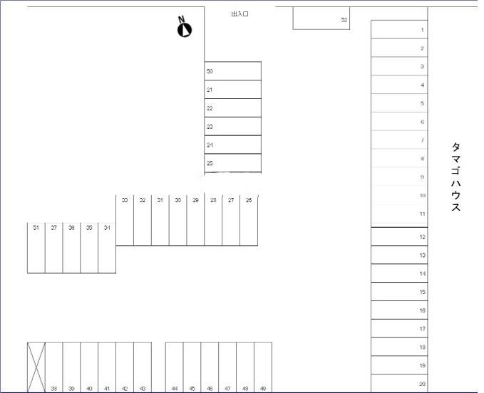 長町六 阿部駐車場の駐車配置図