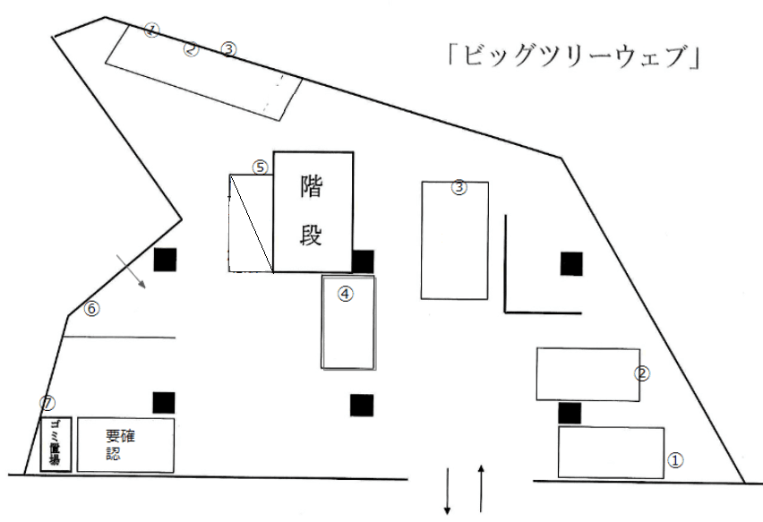 ビックツリービュウの駐車配置図
