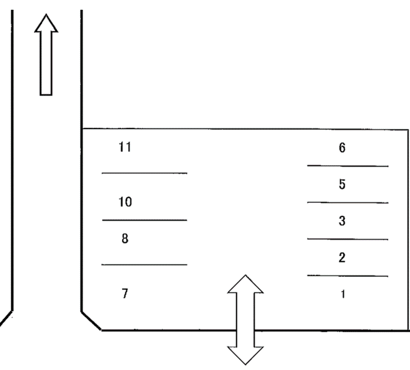 NO.44の駐車配置図