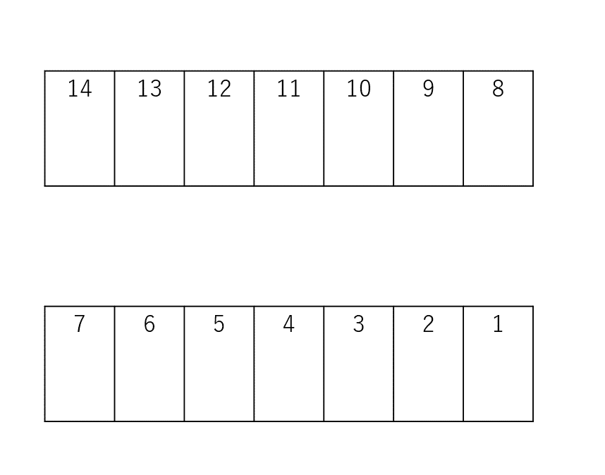 山手町3丁目駐車場の駐車配置図