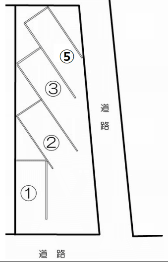 瓢箪町パーキングの駐車配置図