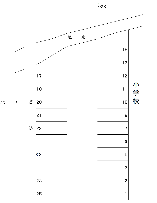 岩倉-23の駐車配置図