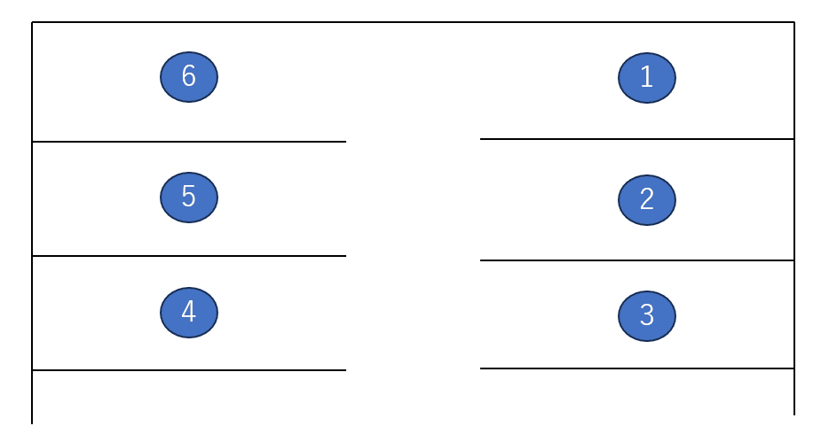 尾上町安田カヨテラスパーキングの駐車配置図