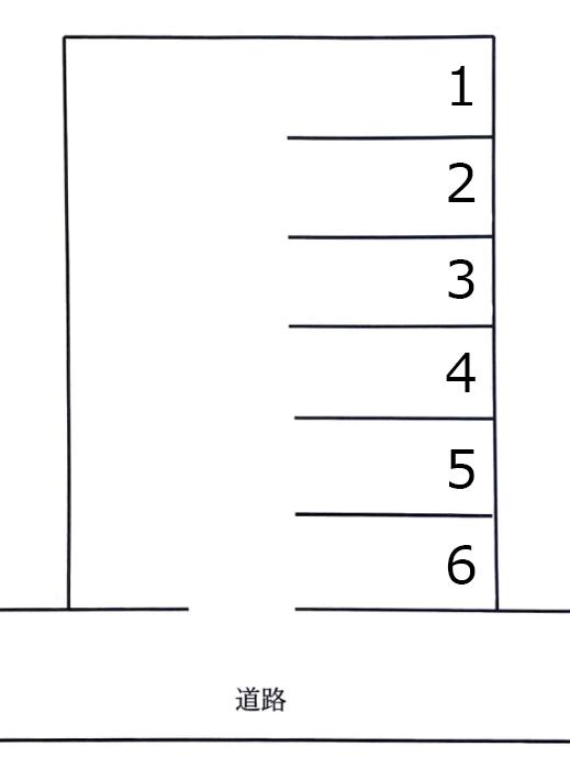 上小林町 1461-3駐車場の駐車配置図
