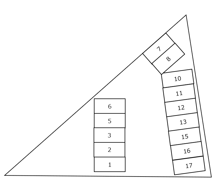 高柳駐車場の駐車配置図