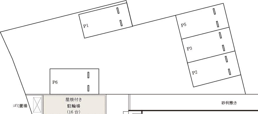 リブリ・イーリス第二駐車場の駐車配置図
