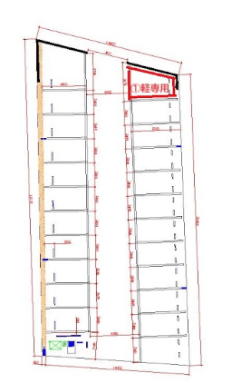 新栃木駅前第2の駐車配置図
