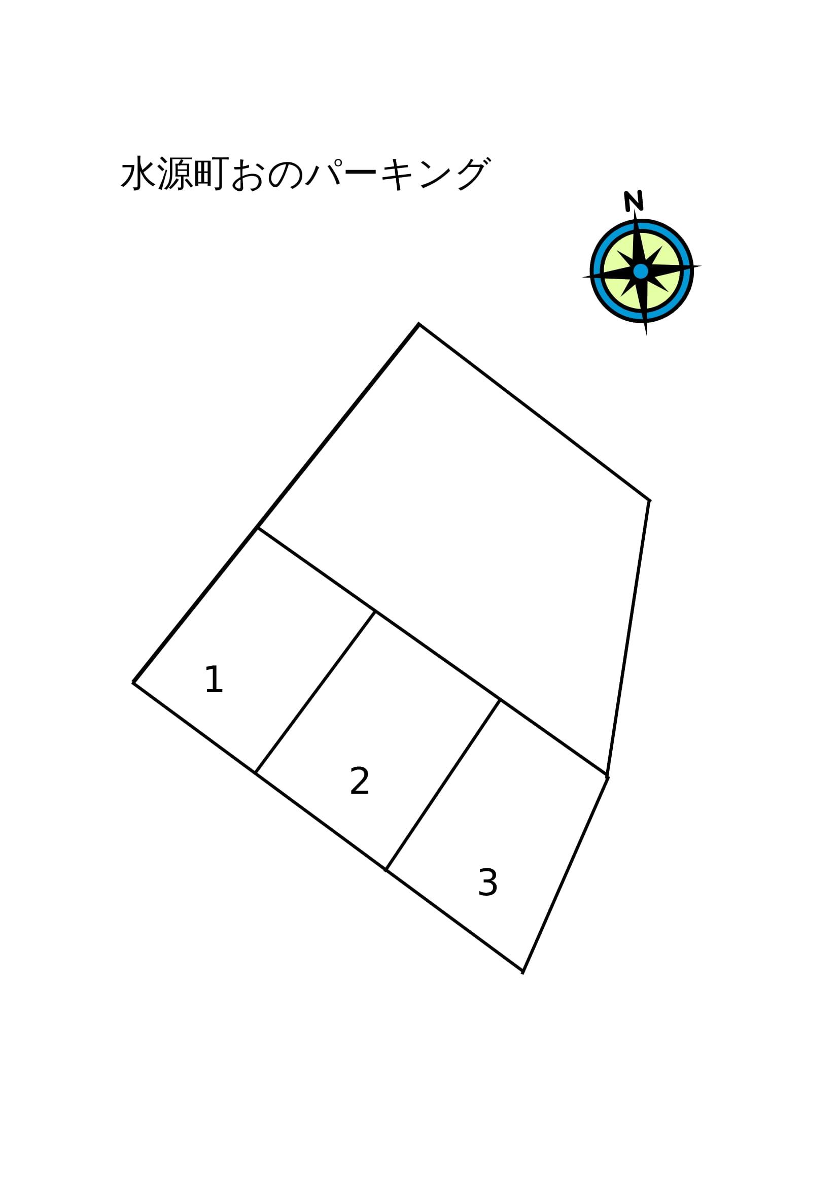 水源町おのパーキングの駐車配置図