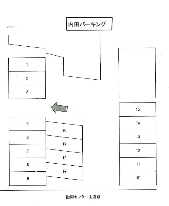 内田パーキングの駐車配置図