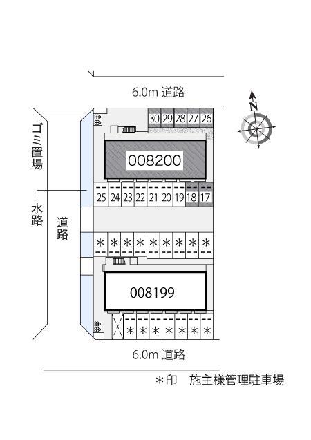 宇佐崎Ⅱ(8200)の駐車配置図