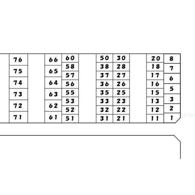 姫宮月極駐車場の駐車配置図