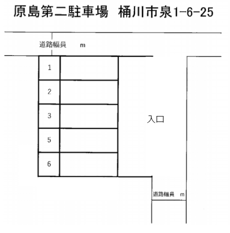 原島第二駐車場の駐車配置図