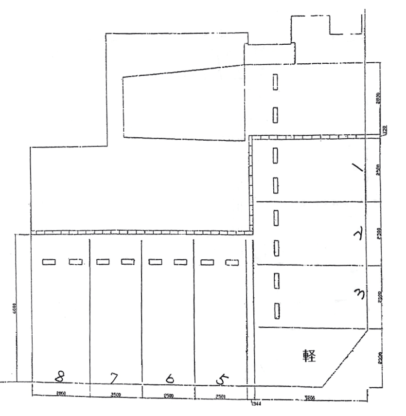 小松パーキングの駐車配置図