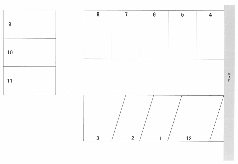 須賀第2駐車場の駐車配置図