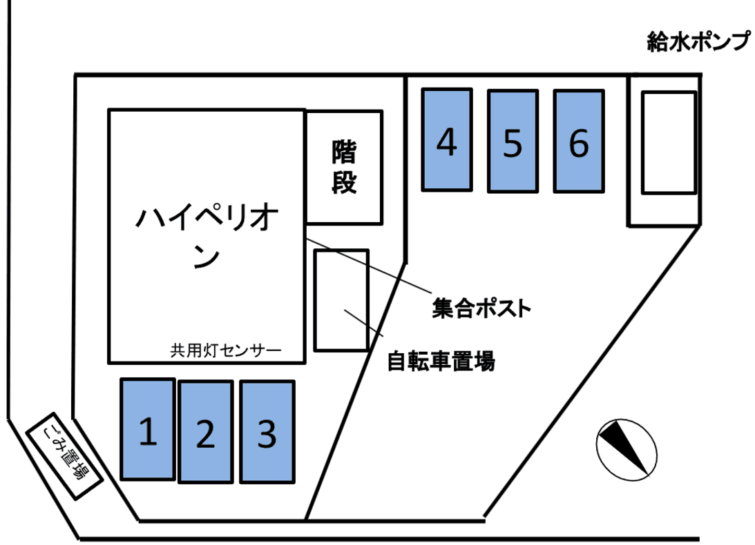 ハイペリオン駐車場の駐車配置図