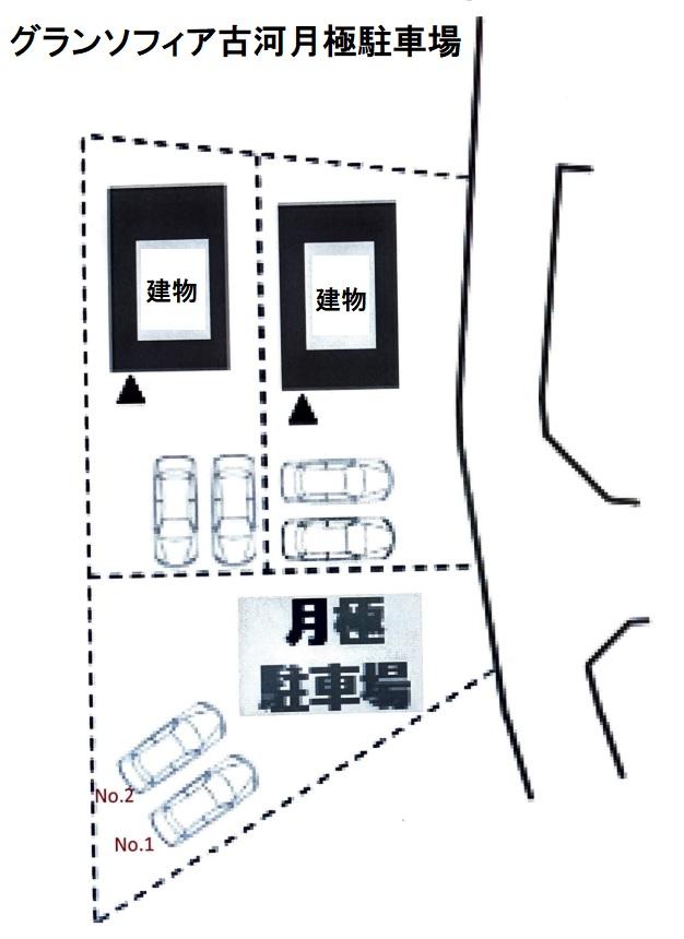 グランソフィア古河月極駐車場の駐車配置図