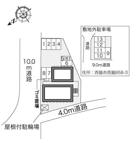 西脇ウチダ5号館(29588)の駐車配置図