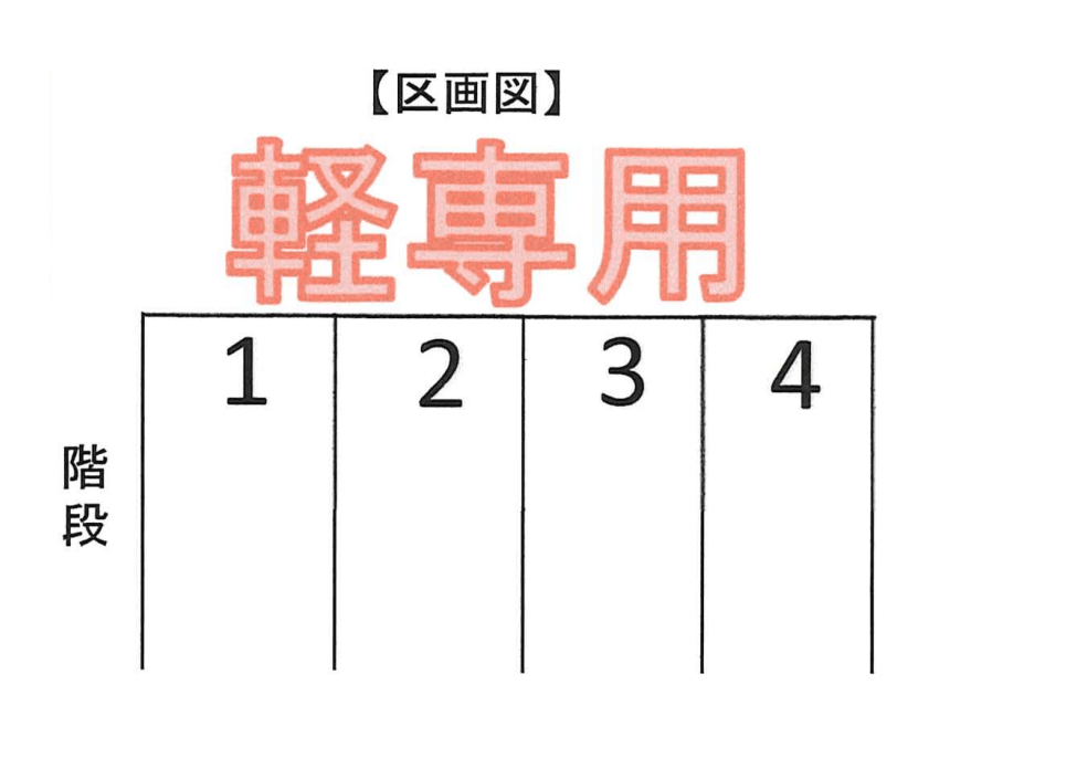 亀川駐車場の駐車配置図