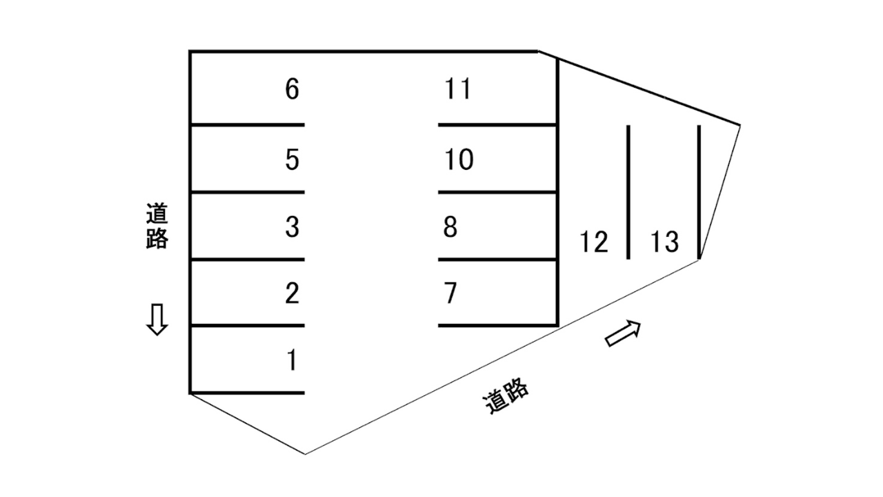 山上パーキングの駐車配置図