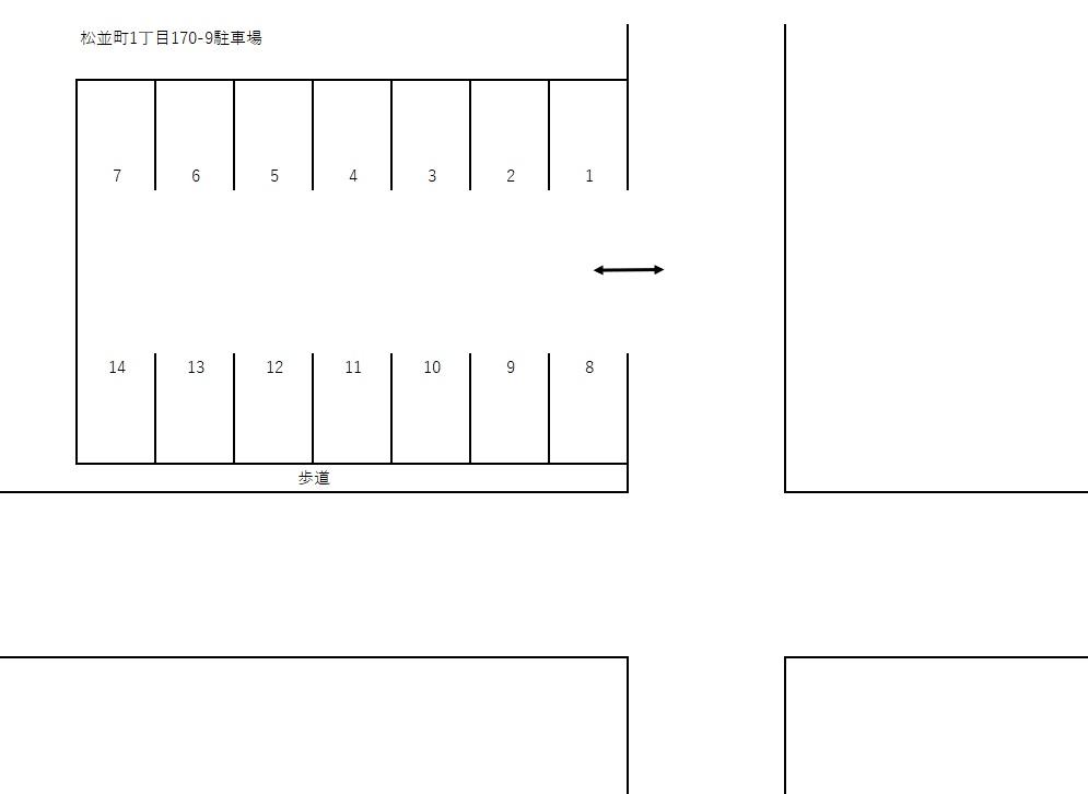 松並町1丁目170-9駐車場の駐車配置図