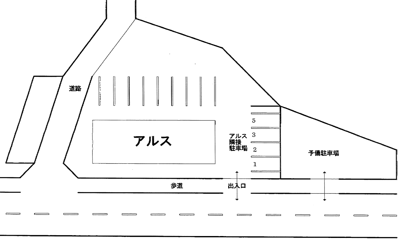 間第4駐車場の駐車配置図