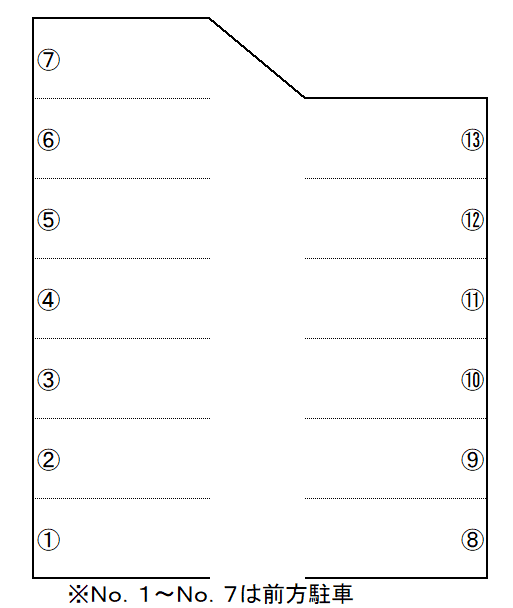 APパーク松前の駐車配置図