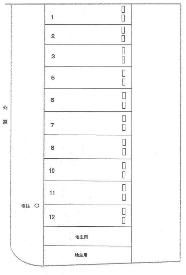 166の駐車配置図