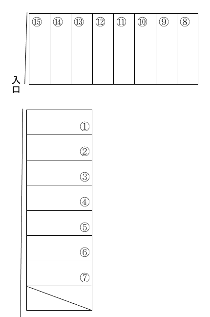 新垣様駐車場Ⅱの駐車配置図