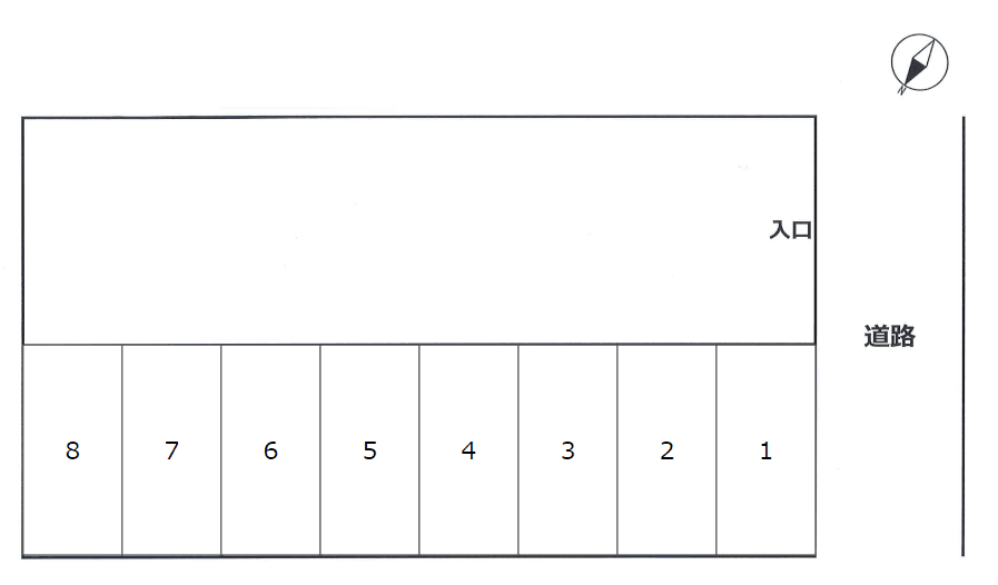 山越パーキングの駐車配置図