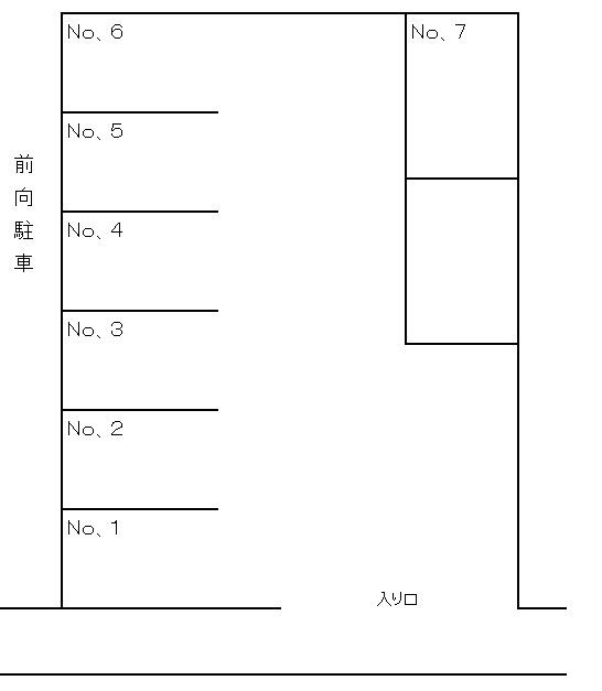 佐藤駐車場の駐車配置図