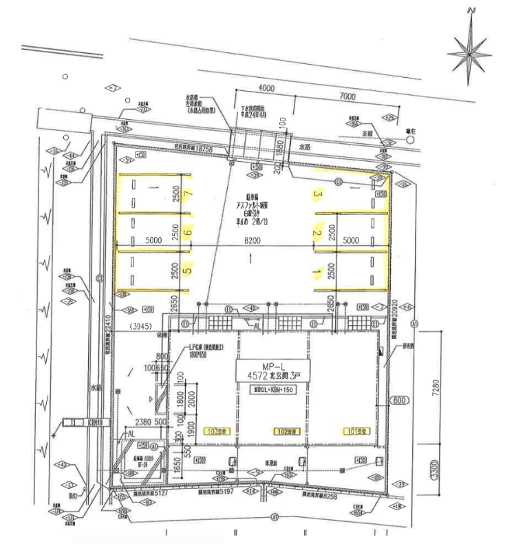 イノセンスの駐車配置図