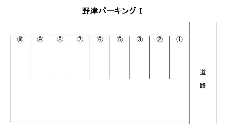 野津パーキングⅠの駐車配置図