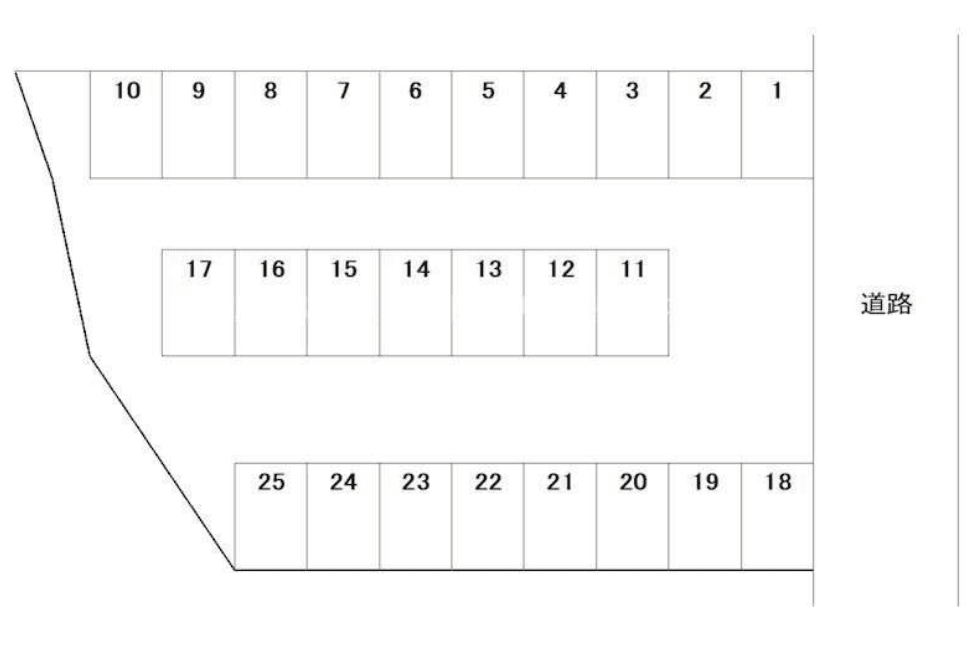 大瀬パーキングの駐車配置図