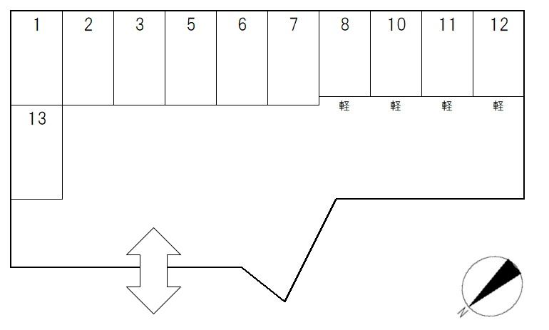ピースパーキング№107の駐車配置図
