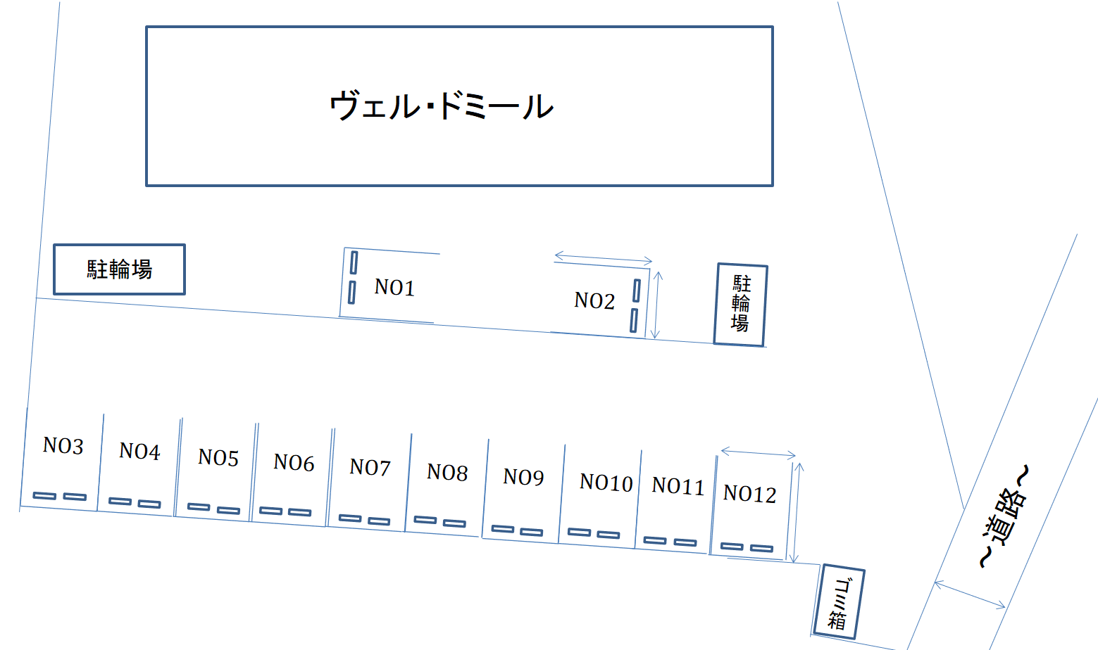 ヴェル・ドミール(一般管理)の駐車配置図