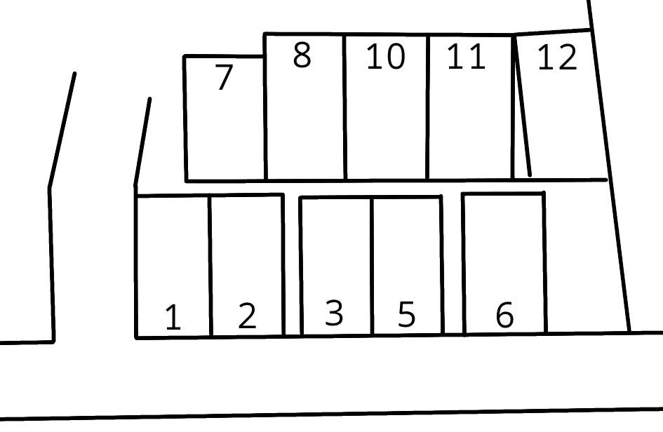 西小島二丁目駐車場の駐車配置図